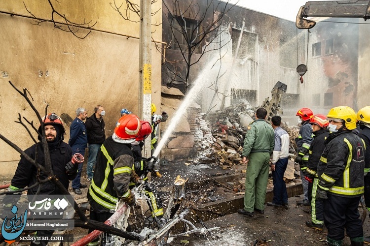 تصاویری از سقوط هواپیمای جنگنده در تبریز