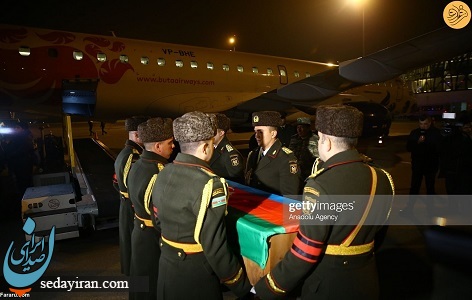 (تصاویر) استقبال آذربایجان از پیکر قربانی و دو مجروح حادثه سفارت