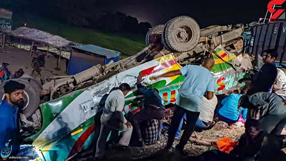 تصادف کامیون با اتوبوس های پارک شده در مادیاپرادش هند   بیش از 64 کشته و زخمی