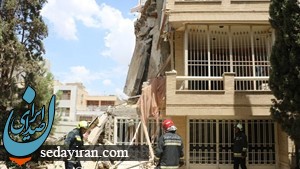 جزییات ریزش ساختمان 3  طبقه در اصفهان