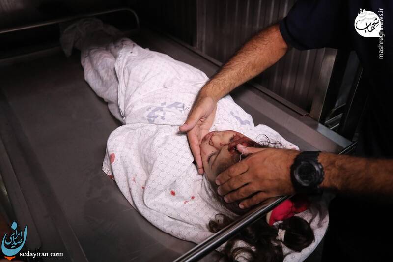 تصاویری تلخ از شهادت دختر 5 ساله در غزه