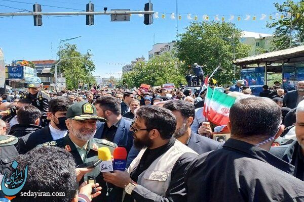 حضور سردار رادان در راهپیمایی روز قدس+ عکس