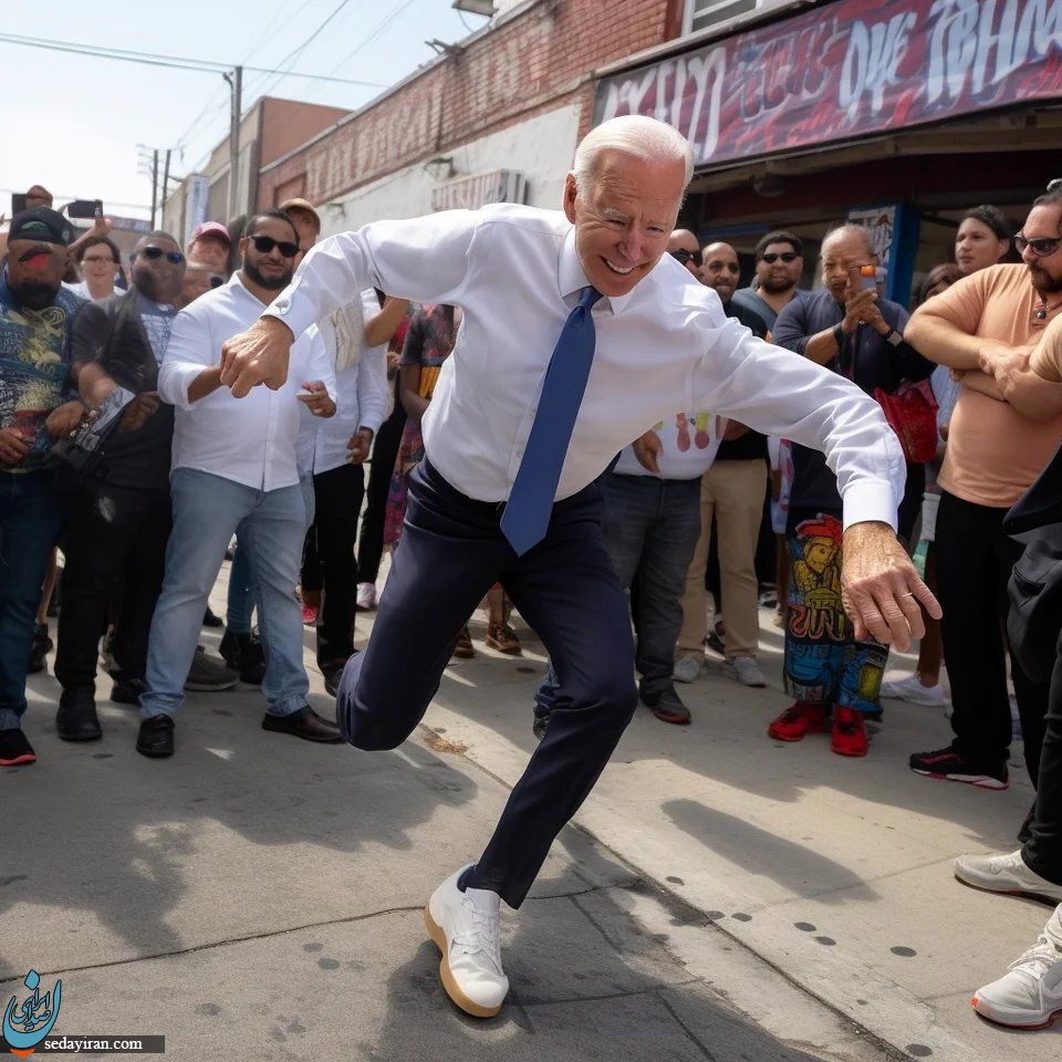 (تصاویر) رقصیدن ترامپ و بایدن در خیابان/ دوئل عجیب پیش چشمان مردم