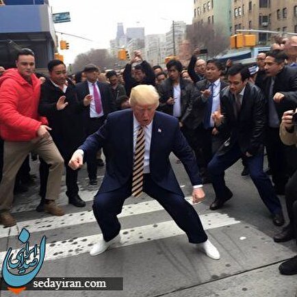 (تصاویر) رقصیدن ترامپ و بایدن در خیابان/ دوئل عجیب پیش چشمان مردم