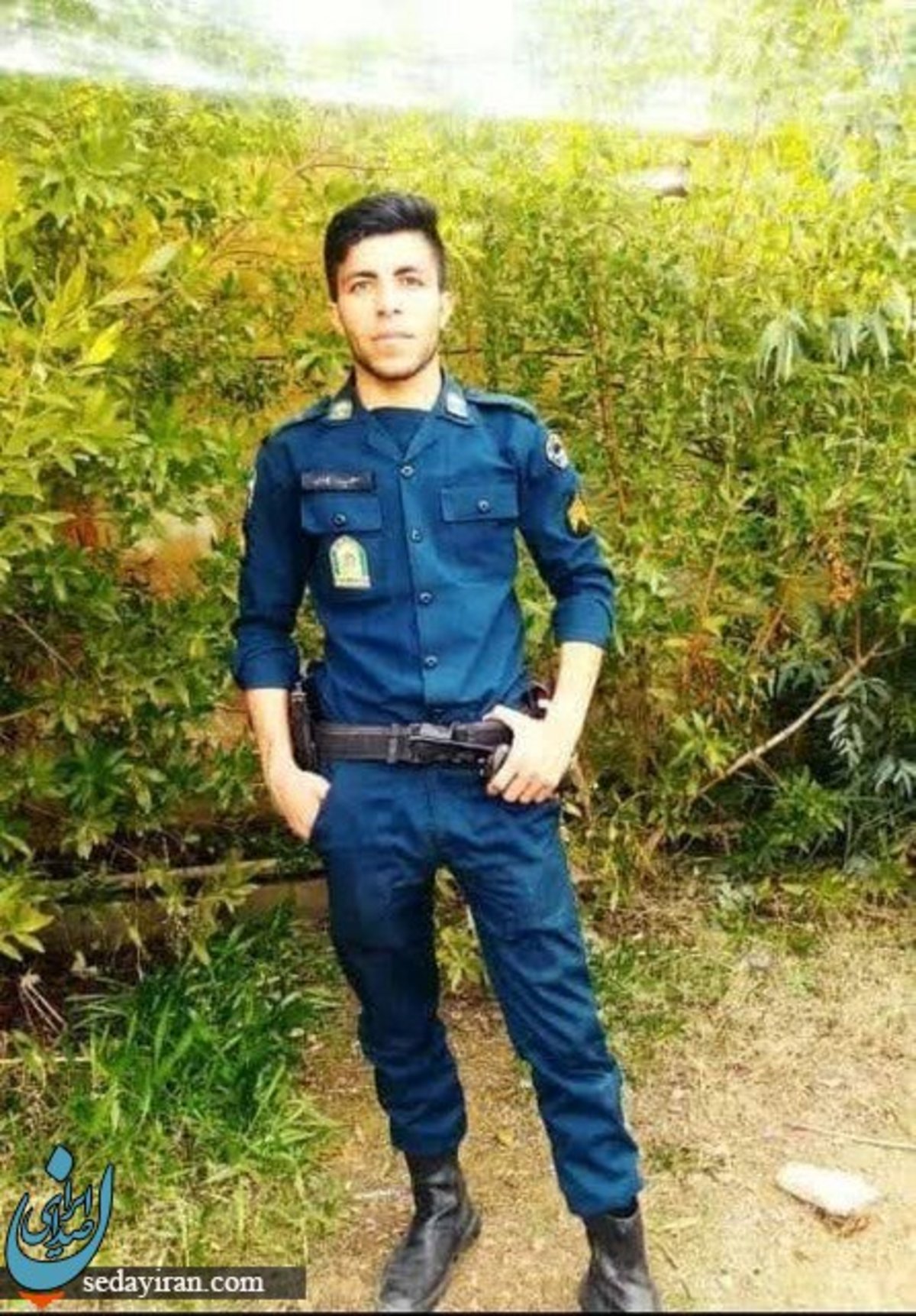 شهادت مامور پلیس مسجدسلیمان ( سعید پویان) در درگیری با سارق مسلح   عکس