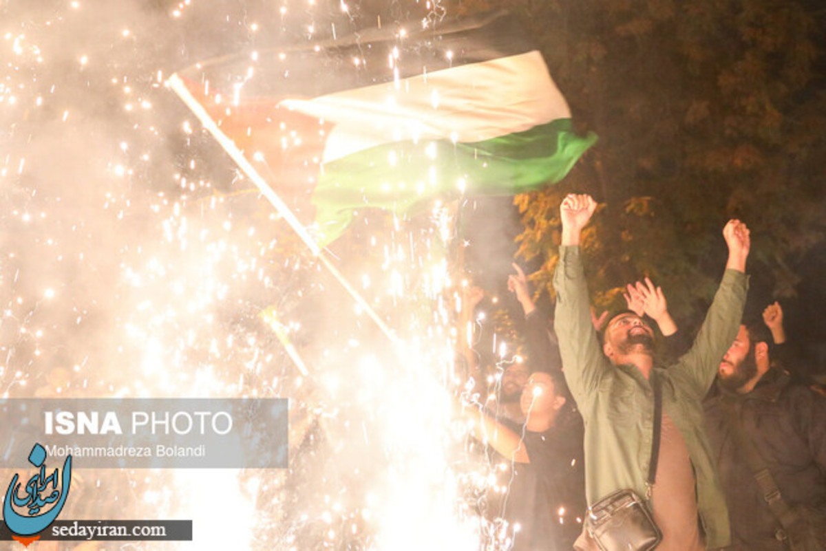 (تصاویر) برگزاری جشن پیروزی عملیات طوفان الأقصی در تهران