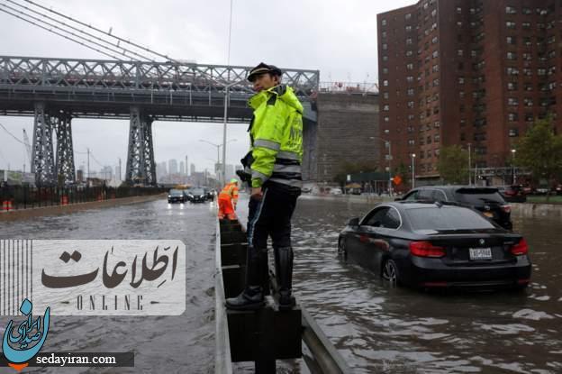 بارش شدید باران و توفان در نیویورک