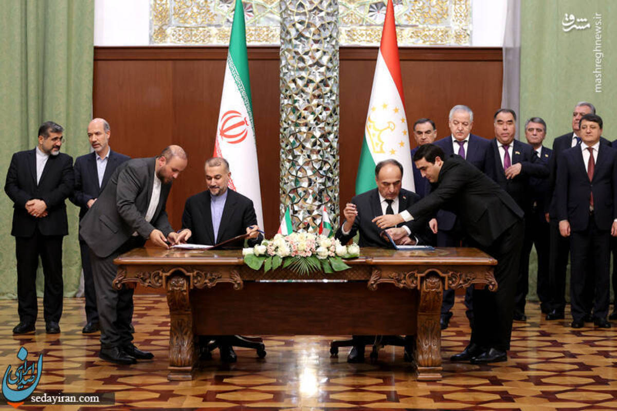 (تصاویر) امضای اسناد همکاری میان ایران و تاجیکستان