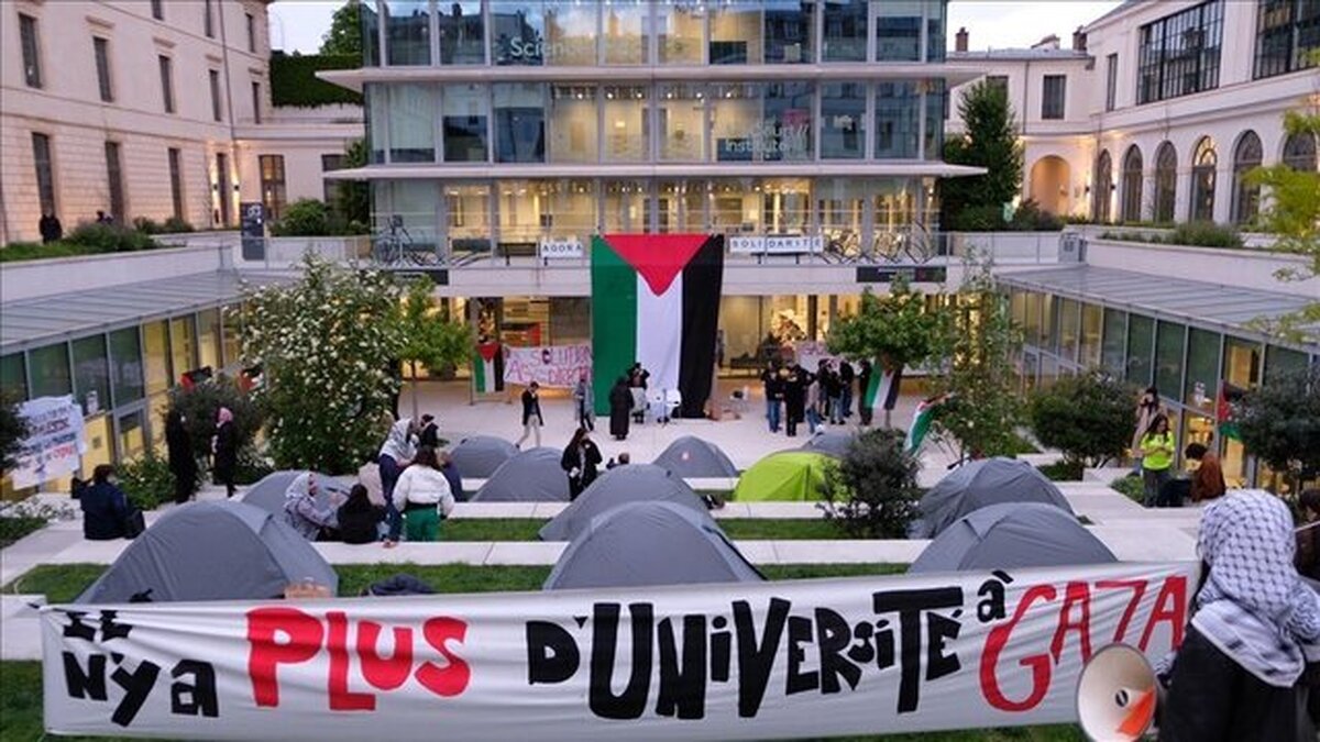 حمله پلیس فرانسه به دانشجویان حامی فلسطین