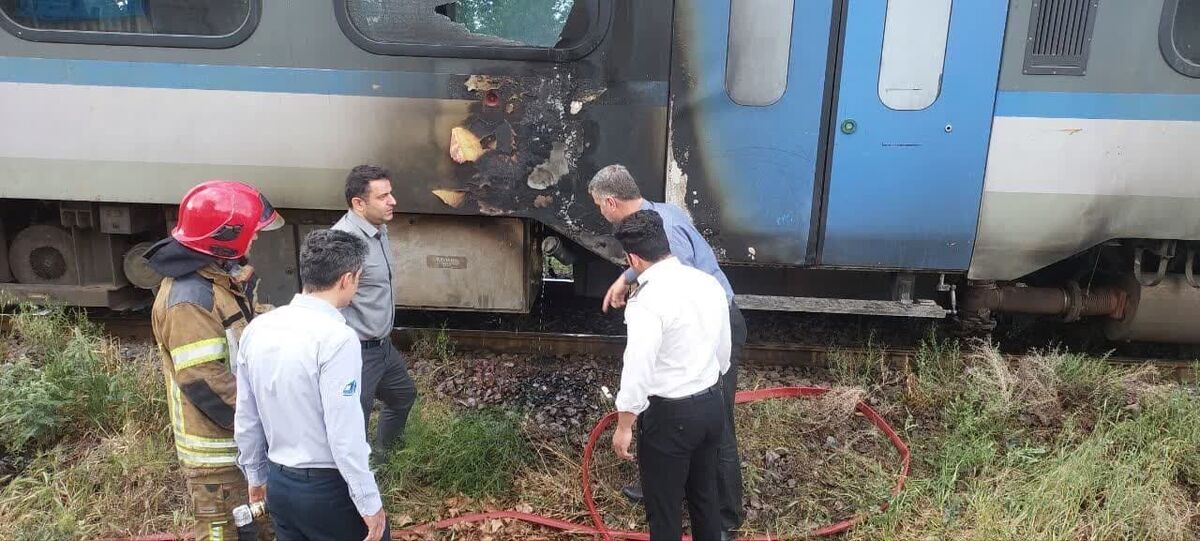 آتش سوزی قطار   هزار مسافر در راه مانده با اتوبوس جابجا شدند