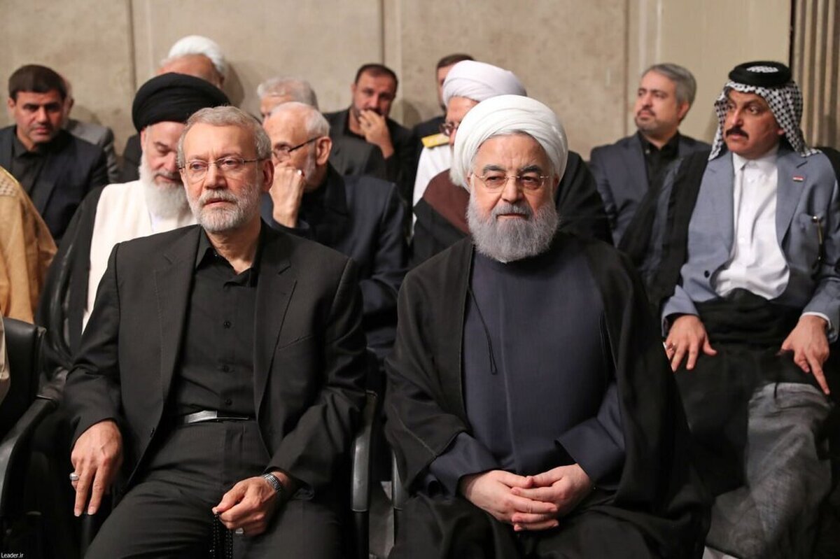 صدا وسیما تصویر حسن روحانی در مراسم امروز بیت رهبری سانسور کرد