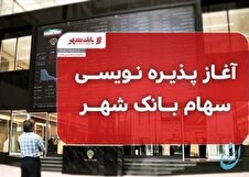 آغاز پذیره نویسی سهام بانک شهر