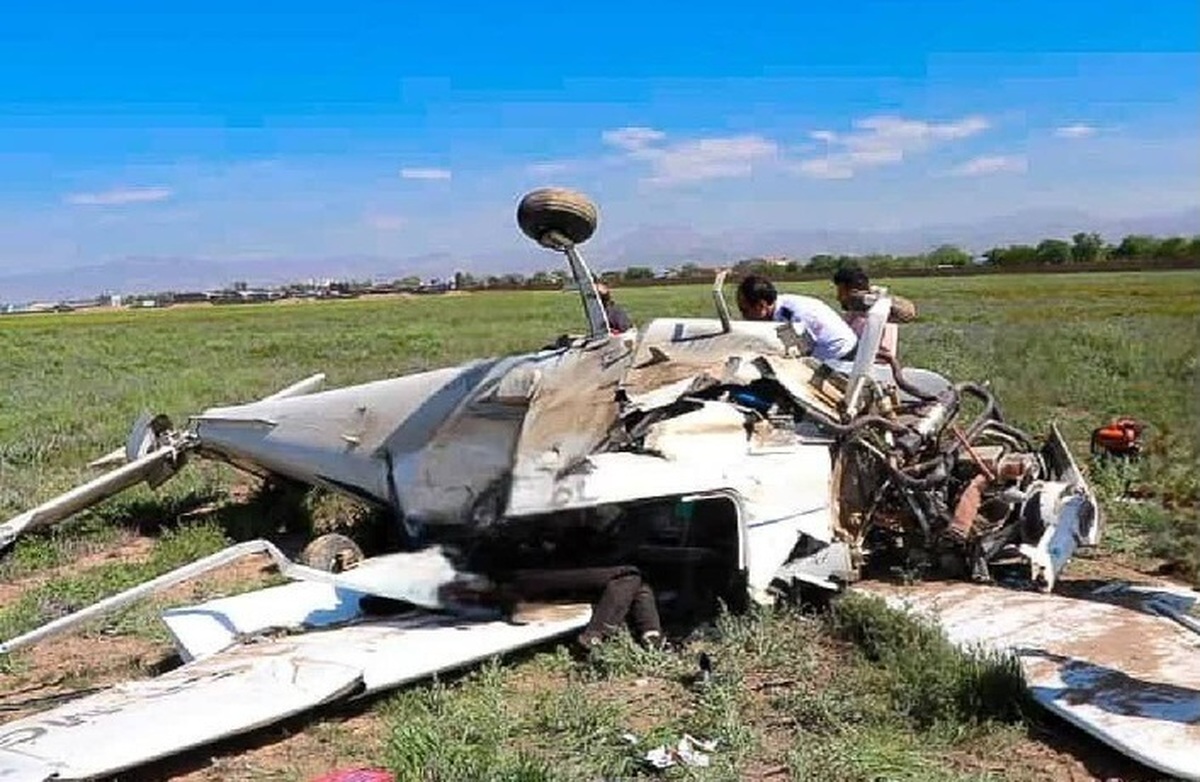 سقوط بالگرد آموزشی در فرودگاه قزوین با چند مصدوم