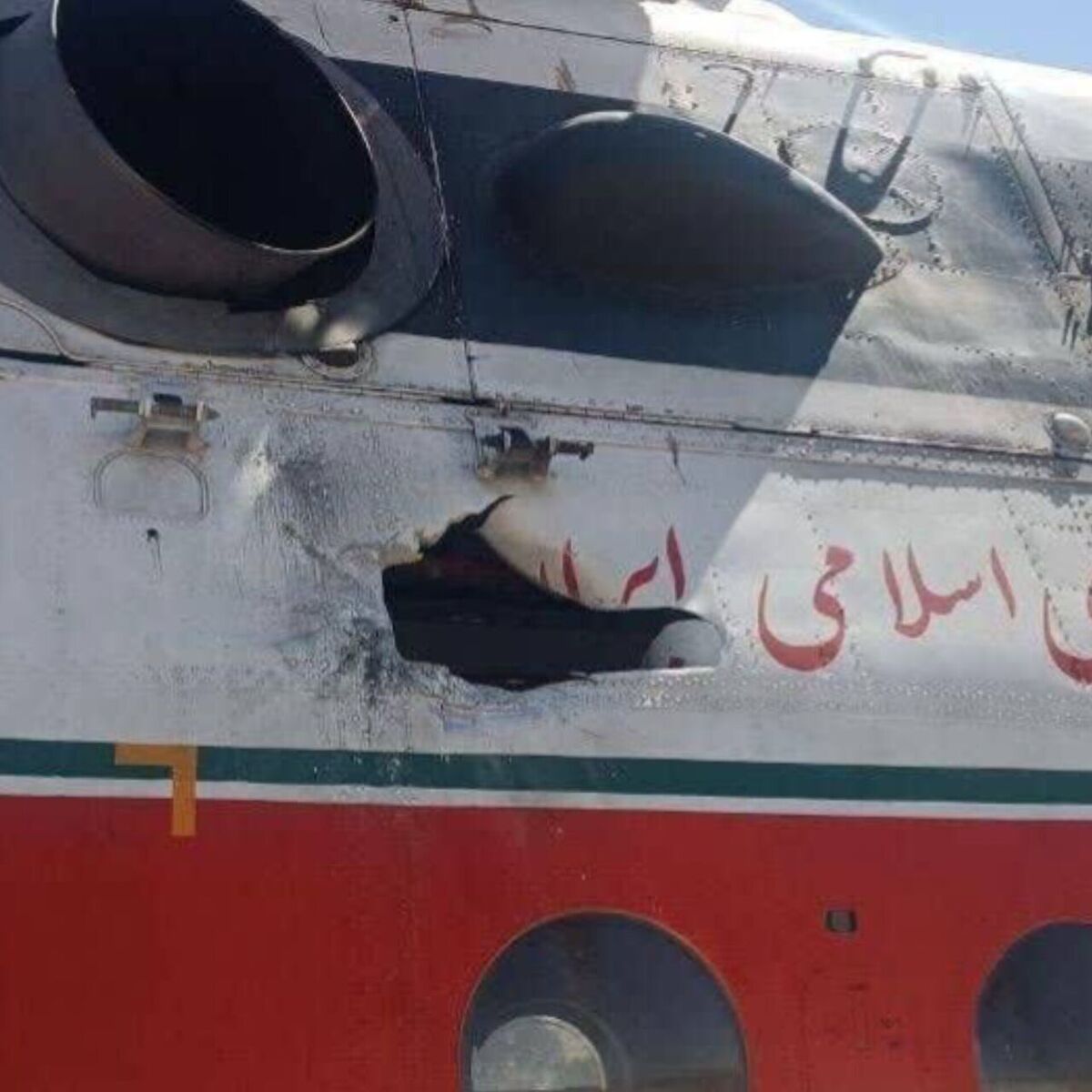 بالگرد امدادی هلال احمر زنجان در حمله رژیم صهیونیستی آسیب دید