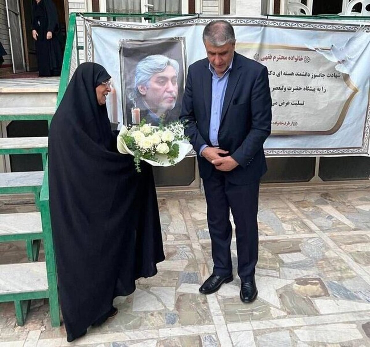 دیدار اسلامی با مادر دانشمند هسته‌ای شهید «دکتر فقهی»