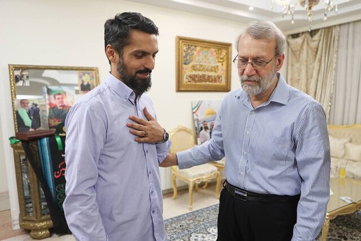 دیدار لاریجانی با خانواده‌ شهید سردار مهدی ربانی (+عکس)