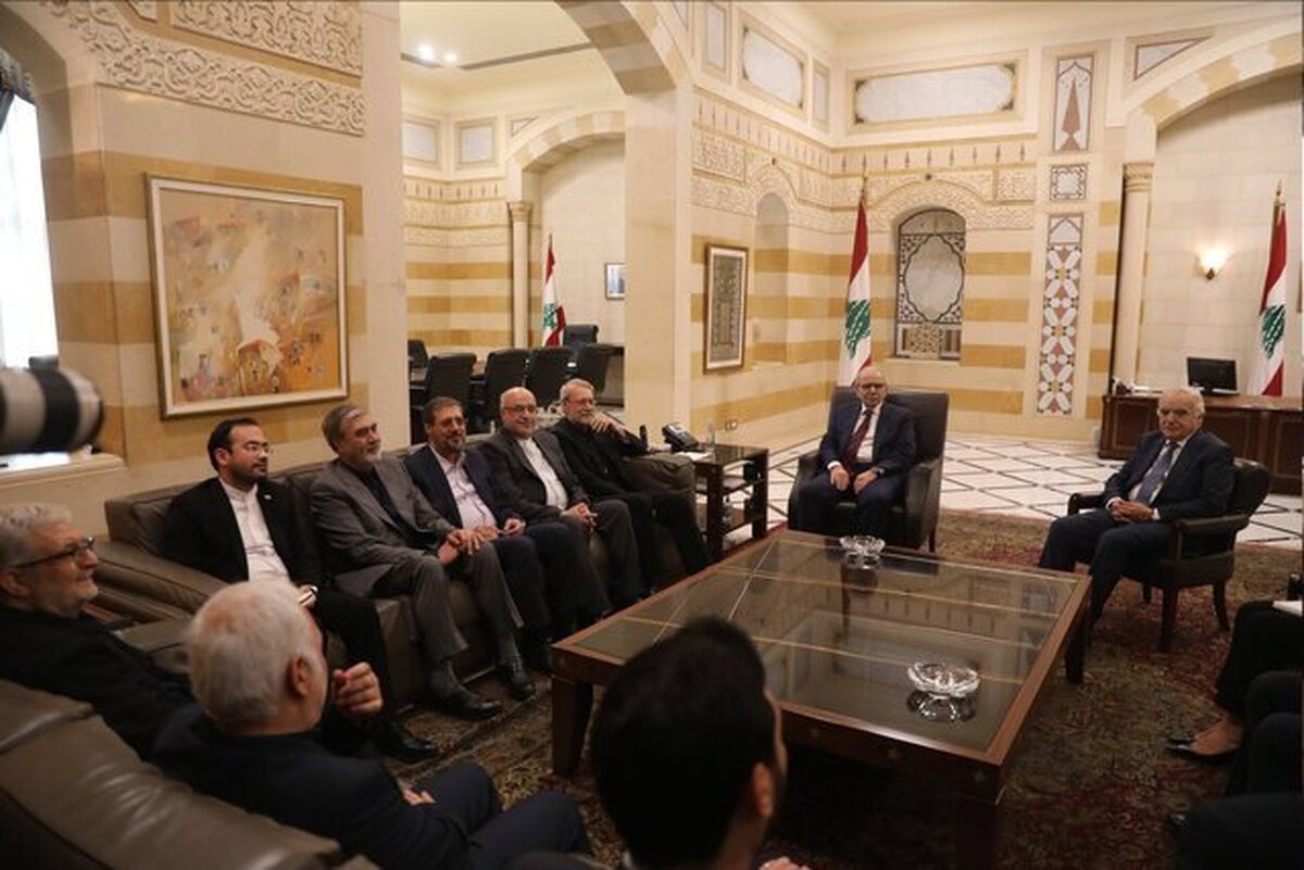 دیدار لاریجانی با نخست‌وزیر لبنان (+عکس)
