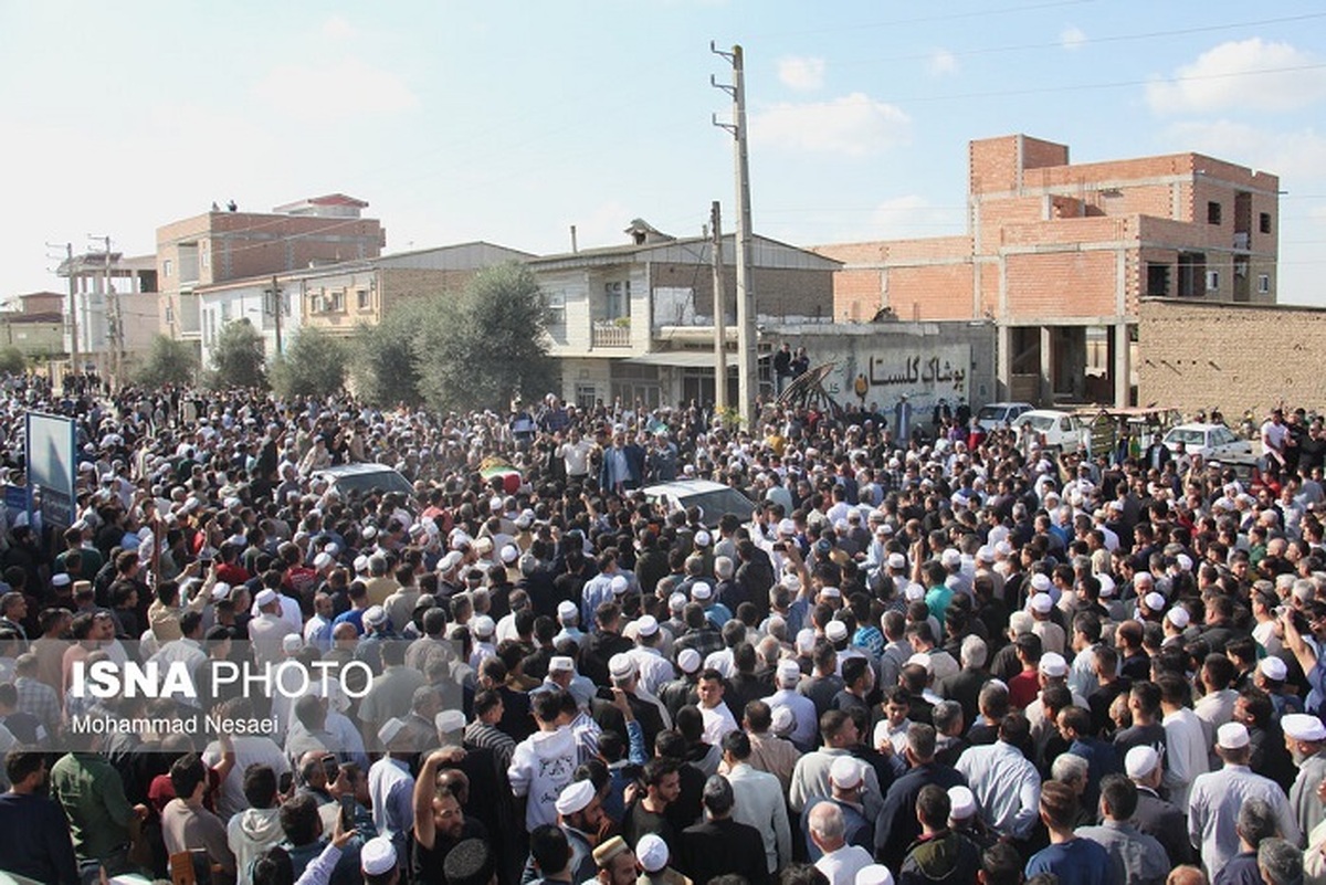 مراسم تشییع پیکر صابر کاظمی - گلستان (+عکس)