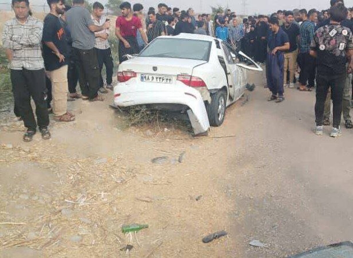 تصادف نیسان و سمند در دزفول با 5 کشته