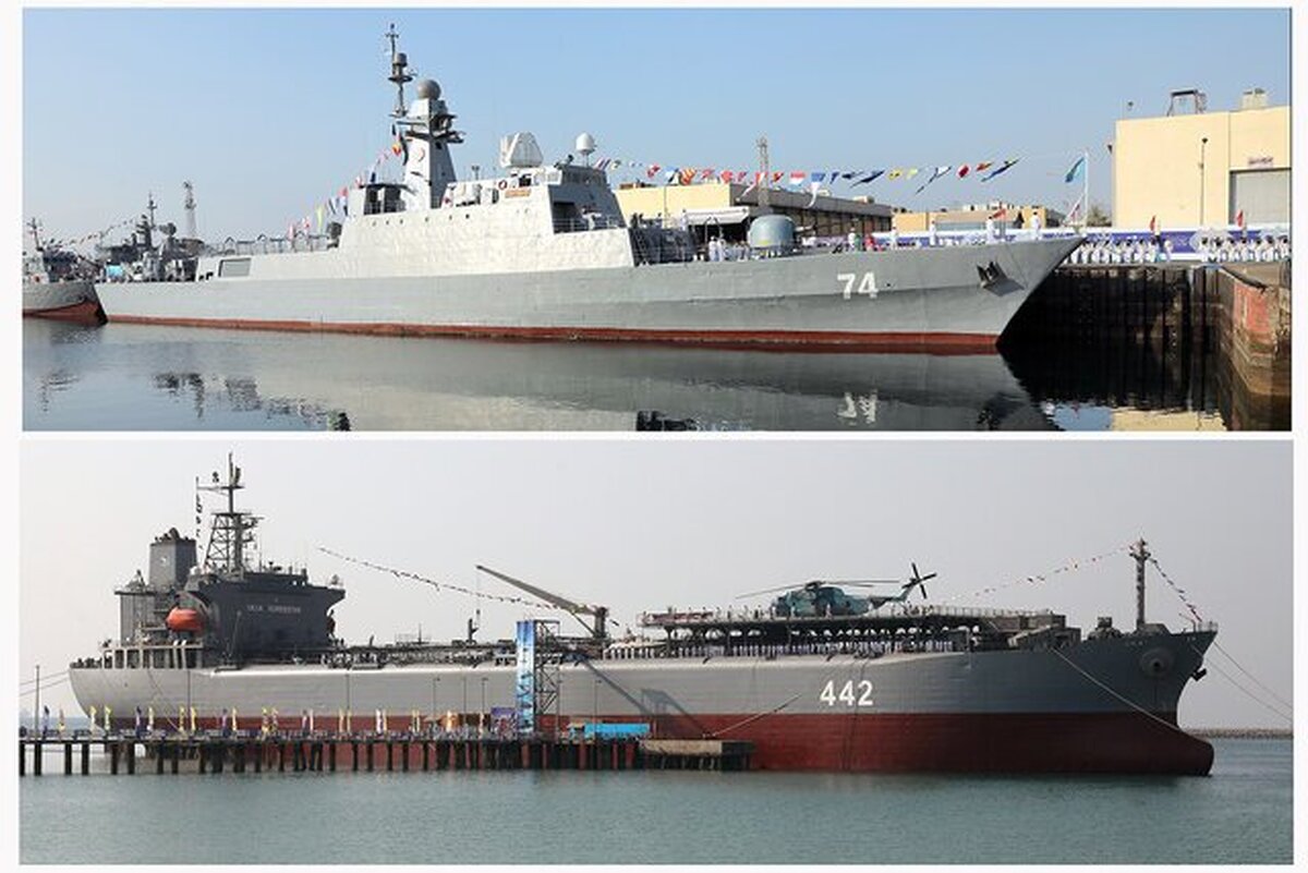 پایگاه شناوری «کردستان» و ناوشکن «سهند» به نیروی دریایی ارتش ملحق شد